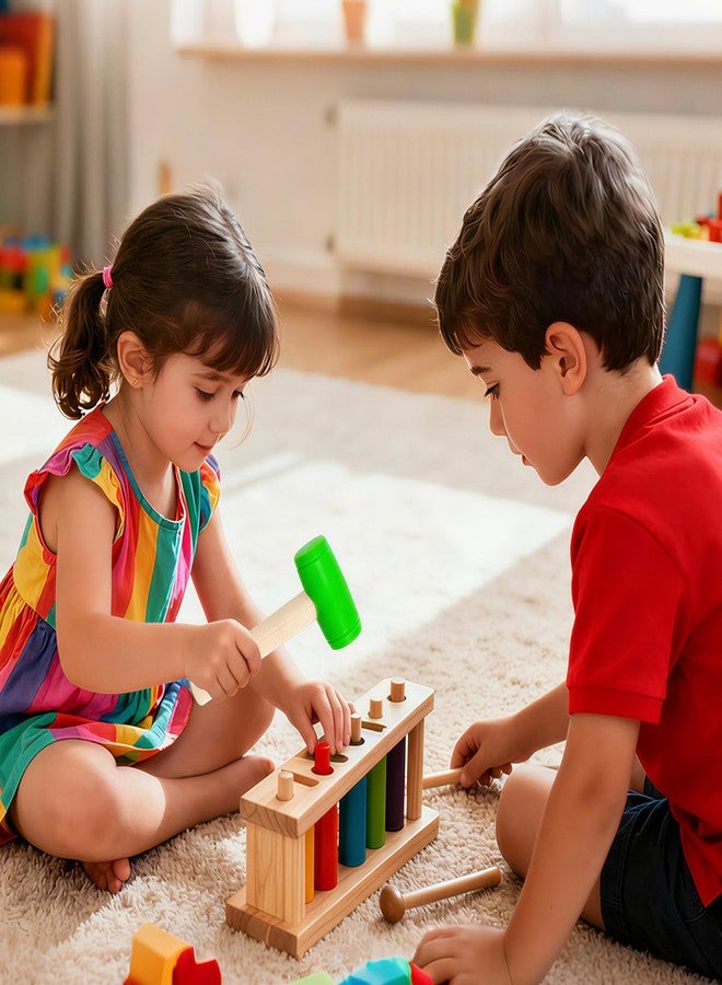 VICROIC 3 PCS Toy Hammers, Wooden Hammer Toys Mallets, Simulation Fake Plastic Maintenance Tools for Birthday Party Supplies - Image 5